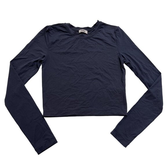 CHAM Crop Long Sleeve in Navy - Picture 1 of 4